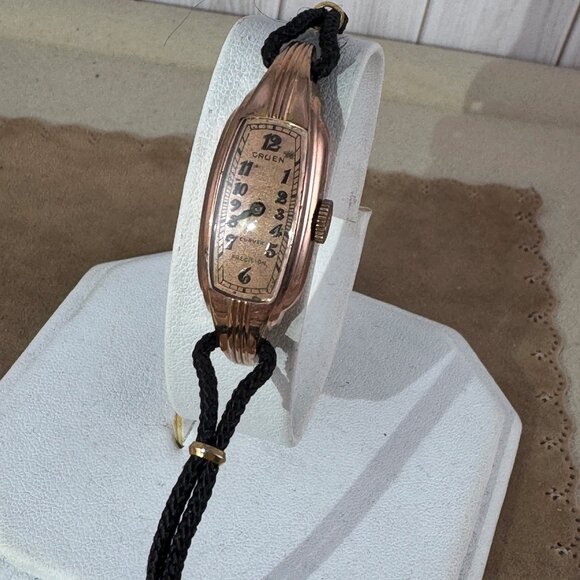 Gruen Curvex Precision Swiss Movement 17 Jewels 10 Karat Rose Gold Filled - Picture 3 of 11